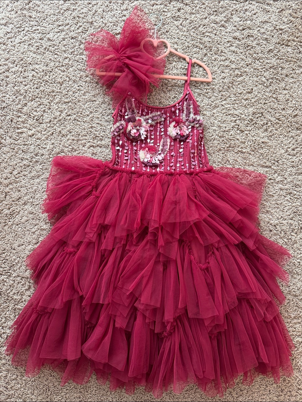 Tutu du monde 10-11 fancy tulle tutu ballerina dress sequin flower appliqué